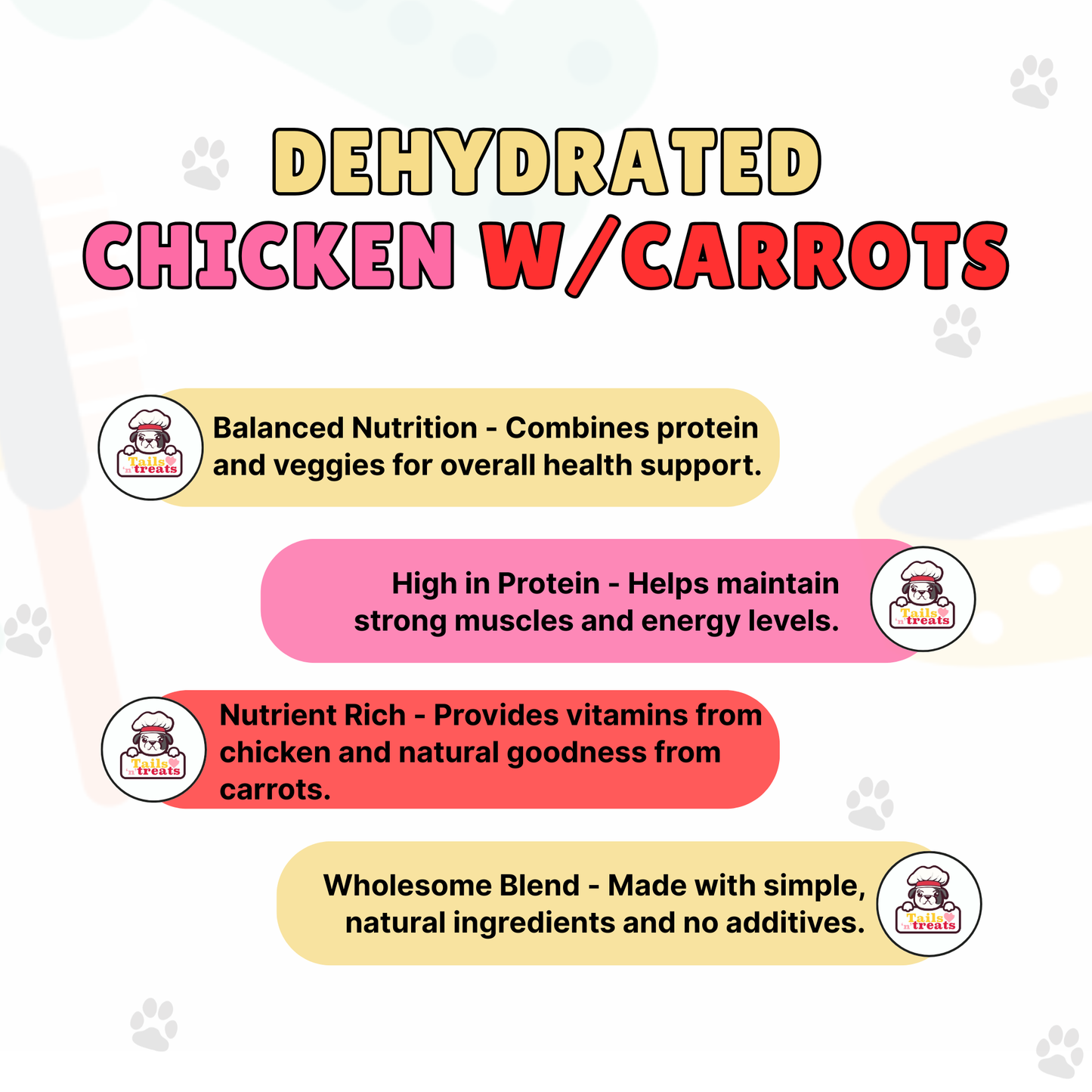 Dehydrated Chicken with Carrots